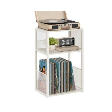 Põrandariiul VASAGLE LET275W01, 3 astet, kuni 100 plaati, Valge, 43 × 69 × 30 cm
