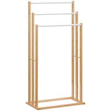 Seisev rätikuhoidja Homcom 48x25,8x94cm, helepruun/valge värv
