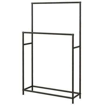 Seisev rätikuriiul Homcom 66x20x110cm, musta värvi