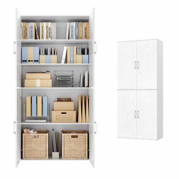 Eraldiseisev kapp VASAGLE OFC083WE01, Valge, 80 × 180 × 40 cm