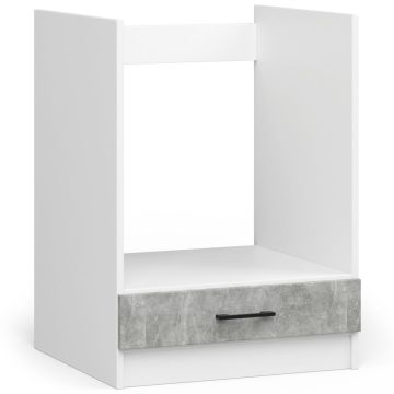 Põrandale paigaldatav köögikapp OLIWIA S60KU, ahjunišš, valge/hall, 60 × 82 × 55 cm