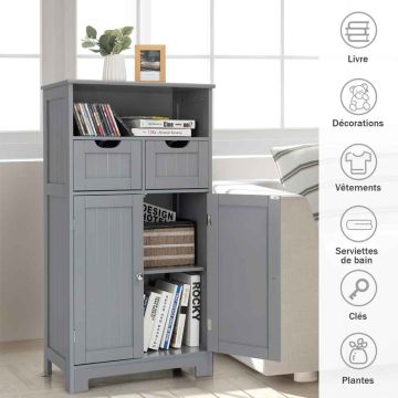 Bathroom cabinet, 2 drawers, 60 × 109 × 30 cm