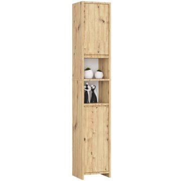 Vannitoa põrandakapp UNI, 2 ust, pruun, 32 × 180 × 28 cm