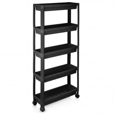 Freestanding shelf trolley, 5 shelves, 54 × 18.5 × 124 cm