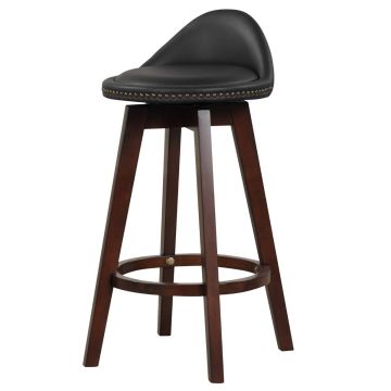 Pööratavate baaritoolide komplekt, 2 tk, Must/pruun, 41,91 × 87,63 × 45,72 cm