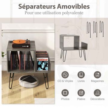 Turntable stand, 2 levels, 66 × 67 × 45 cm