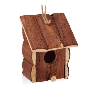 Linnumaja Relaxdays 10031002.0, Pruun, 12 × 16,5 × 9,5 cm
