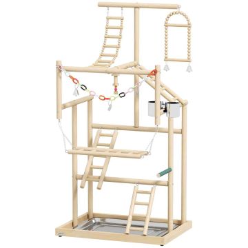 Игровая площадка для птиц, 4-уровневая, 48 × 95 × 38 см