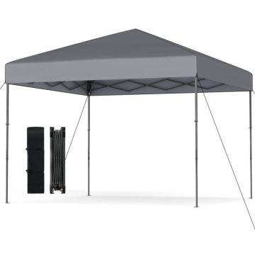 Arbour, 3 height positions, Grey, 295 × 295 × 252–285 cm