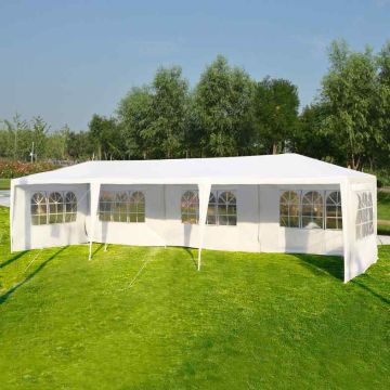 Gazebo, 5 removable side walls, 900 × 300 × 250 cm