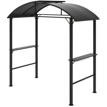 Varikatus grilli jaoks Outsunny 233x110x235cm, tumehall/must