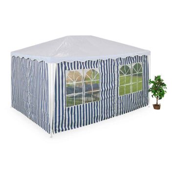 Lehtla külgpaneelid Relaxdays, 2 tk, Sinine/valge, 400 × 200 cm