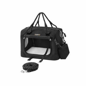 Koera transpordikott 43x30x30cm., must/hall