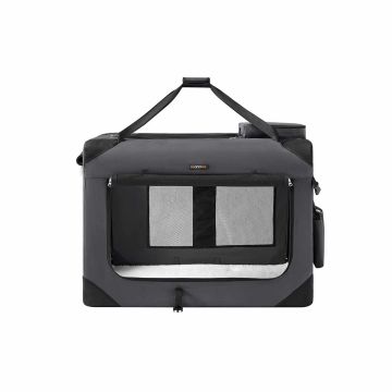 Koera transpordikott 91x63x63cm., hall/must
