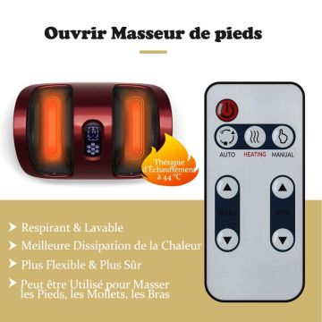 Foot massager, 3D, 3 modes, 3 speeds, 55.5 × 37 × 25.5 cm