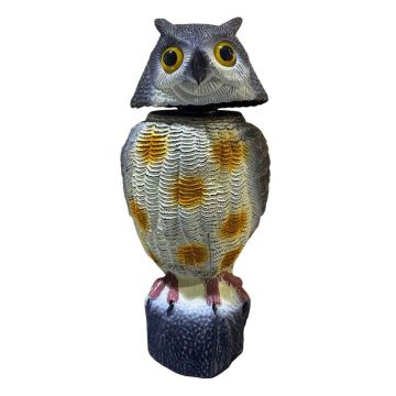 Öökullikujuline linnupeletaja Relaxdays, liikuv pea, 40 × 18 × 16 cm