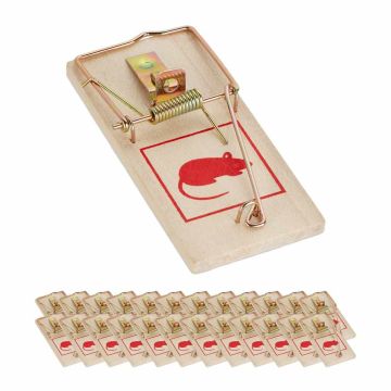 Hiirelõksud Relaxdays 10047572.0, 25 tk, 4,5 × 2 × 10 cm
