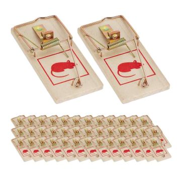 Hiirelõksud Relaxdays 10047573.0, 40 tk, 4,5 × 2 × 10 cm