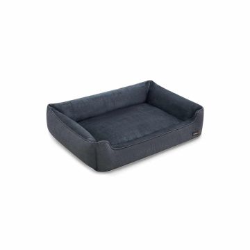 Suur koeravoodi kõrgendatud servadega 120 x 90 x 30 cm, tumehall