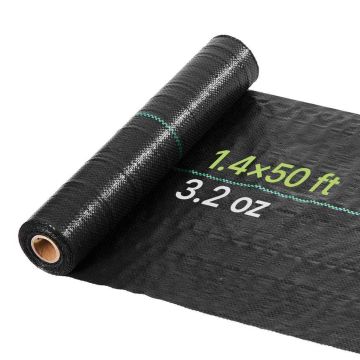 Umbrohutõkkekangas VEVOR, 1 tk, Must, 0,4 × 15,2 m
