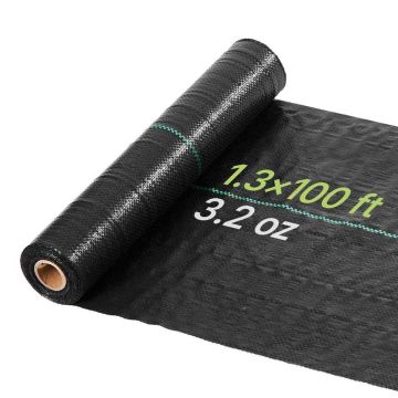 Umbrohutõkkekangas VEVOR, 1 tk, Must, 0,4 × 30,5 m