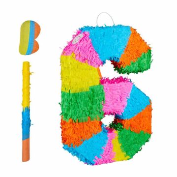 Relaxdaysi pinata, number 6, 35,5 × 50,5 × 7,5 cm