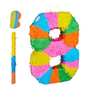 Relaxdaysi pinata, number 8, 35,5 × 50,5 × 7,5 cm