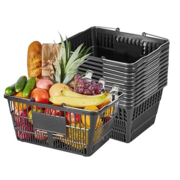 Ostukorvide komplekt VEVOR LB-B012-6, 12 tk, 21 l, Mustad, 44 × 48 × 33 cm