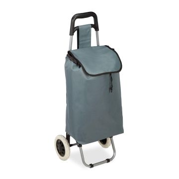 Тележка для покупок Relaxdays, 28 л, 15 кг, Серая, 42 × 92,5 × 28 см
