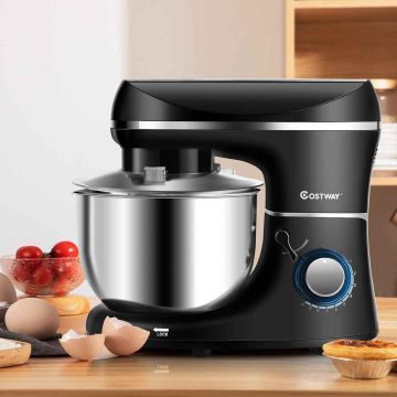 Planetary food processor, 5.5 l, 10 speeds, Black and silver, 37 × 32 × 18 cm