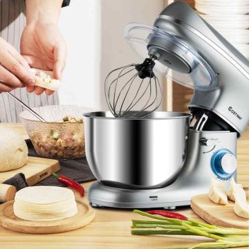 Planetary food processor, 5.5 l, 10 speeds, Silver, 37 × 32 × 18 cm