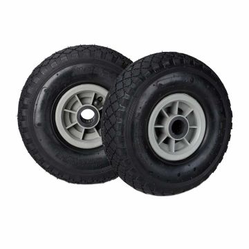 Õhkrehviga rattad käsikärule Relaxdays, 2 tk, Ø 26 × 8,5 cm