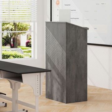 Podium stand, with shelf, Grey, 58 × 40 × 116.5 cm