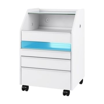 Шкаф для подологии Activeshop 984, 4 секции ящиков, Белый