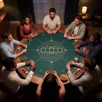 Poker mat, up to 8 players