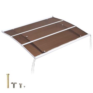 Поликарбонатный козырёк VEVOR TH40X48B-C, Коричневый, 120 × 100 × 14 см