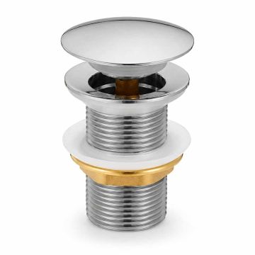 Valamu kork AkordV2, Click-Clack, ilma ülevooluta, Ø 66 × 102 mm