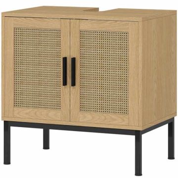 Valamu kapp Kleankin 60x39x60cm, helepruun/must