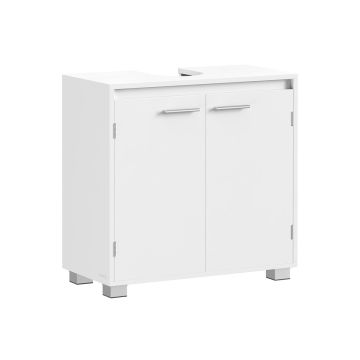 Valamukapp VASAGLE BBK505W01, Kahe riiuliga, Valge, 30 × 60 × 60 cm
