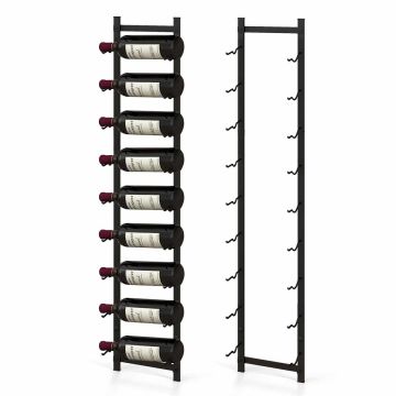 Wall-mounted wine rack, 6/9 bottles, Black