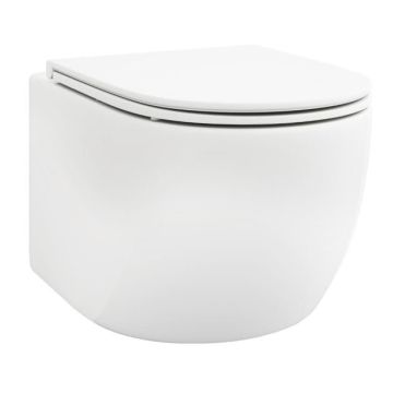 Seinale kinnitatav tualett, Topeltloputus 4 l / 6 l, 52,5 × 35,8 × 36 cm