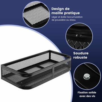 Front bag for ATV, front, Black, 92 × 44 × 16.5 cm