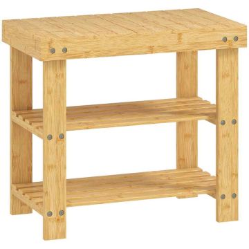 Скамья для прихожей, 2 полки, 50 × 45 × 28 см