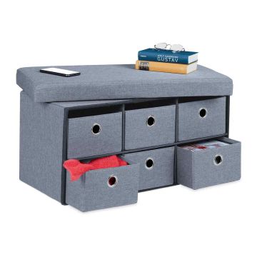 Esikupink Relaxdays 10038494.0, Hoiukasti ja 6 sahtliga, 76 × 39 × 38 cm