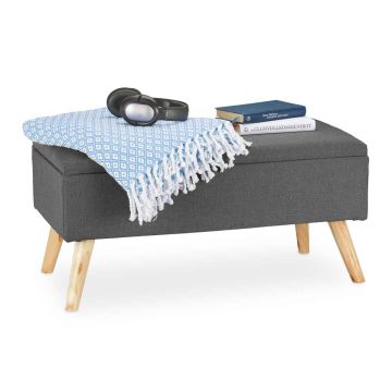 Скамья для прихожей Relaxdays, с местом для хранения, 79,5 × 39,5 × 39,5 см