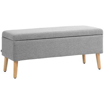 Скамья для прихожей, С ящиком для хранения, Серая, 110 × 45 × 39 см
