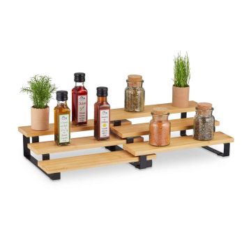 Maitseaineriiul Relaxdays, 3 tasandit, 32 × 11,5 × 24,5 cm