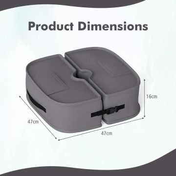 Inflatable umbrella base, 40 kg, portable, gray