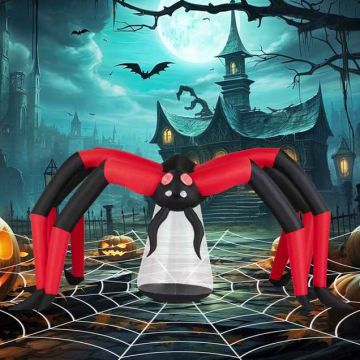 Täispuhutav Halloweeni kaunistus – ämblik, LED-valgustus, 313 × 130 × 150 cm