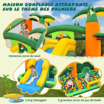 Inflatable jumping castle, up to 4 children, 468 × 406 × 240 cm